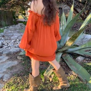 Jen’s Pirate Booty Baltic Tunic burnt orange